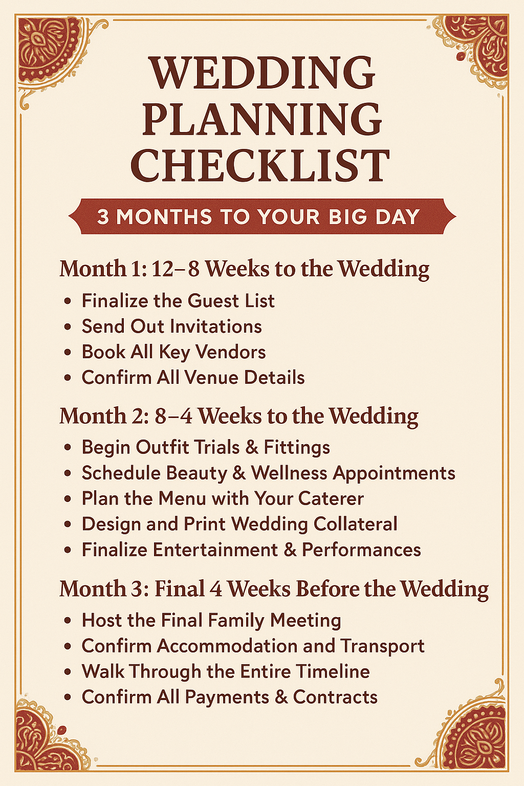 wedding checklist